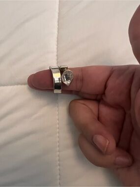 Lilly Barrack Contemporary Silver with Herkimer Diamond